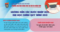 INFOGRAPHIC hướng dẫn nhập học đại học năm 2021 (thí sinh đã xác nhận nhập học diện XTT, UTXT, DGNL, CCQT)