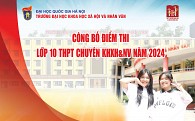 Thông báo kết quả thi tuyển sinh lớp 10 Trường THPT Chuyên Khoa học Xã hội và Nhân văn năm 2024