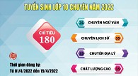 Tuyển sinh lớp 10 Chuyên 2022: Tăng chỉ tiêu và nhiều thuận lợi cho thí sinh