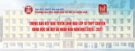 THÔNG BÁO KẾT QUẢ TUYỂN SINH VÀO LỚP 10 THPT CHUYÊN KHXH&NV NĂM HỌC 2026-2027