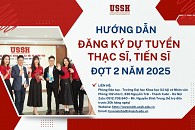 Thông báo và hướng dẫn công tác đăng ký dự tuyển thạc sĩ, tiến sĩ đợt 2 năm 2025