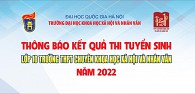 Thông báo kết quả thi tuyển sinh lớp 10 Trường THPT Chuyên Khoa học Xã hội và Nhân văn năm 2022