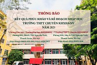 Thông báo kết quả phúc khảo và kế hoạch nhập học Trường THPT chuyên KHXH&NV 2025